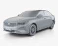 Geely Emgrand 2022 3D 모델  clay render