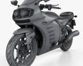 Generisch Sport-Motorrad 2014 3D-Modell wire render