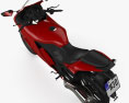 Generisch Sport-Motorrad 2014 3D-Modell Draufsicht