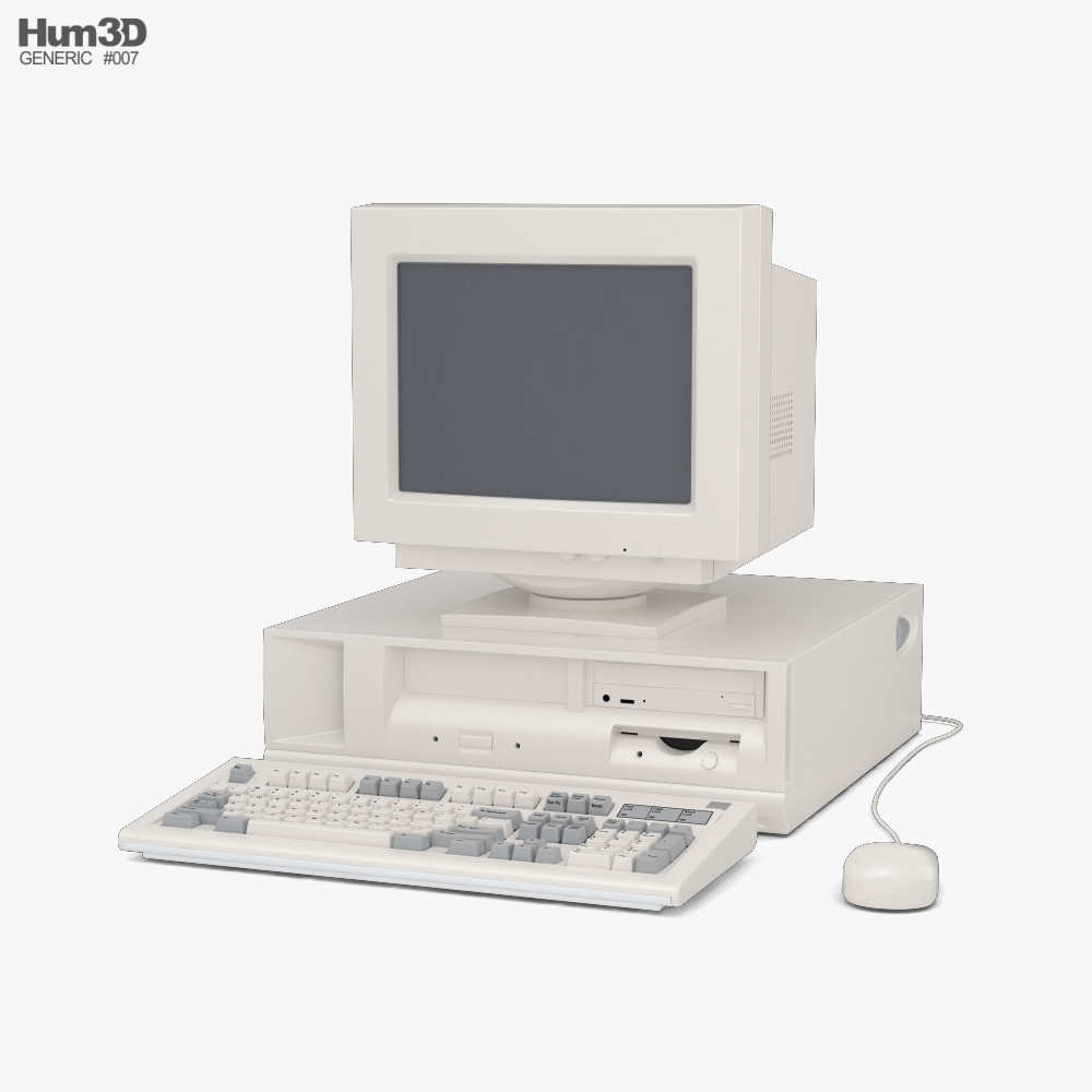 Alter Computer 3D-Modell
