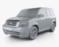 Generic SUV with HQ interior 2014 3d model clay render