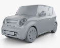Generic hatchback 3-door 2018 3d model clay render