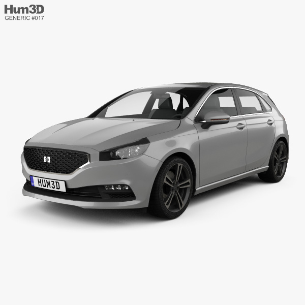 Generic hatchback 5-door 2018 3D model