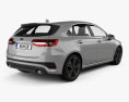Generic hatchback 5-door 2018 3d model back view