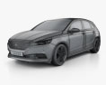 Generic hatchback 5-door 2018 3d model wire render