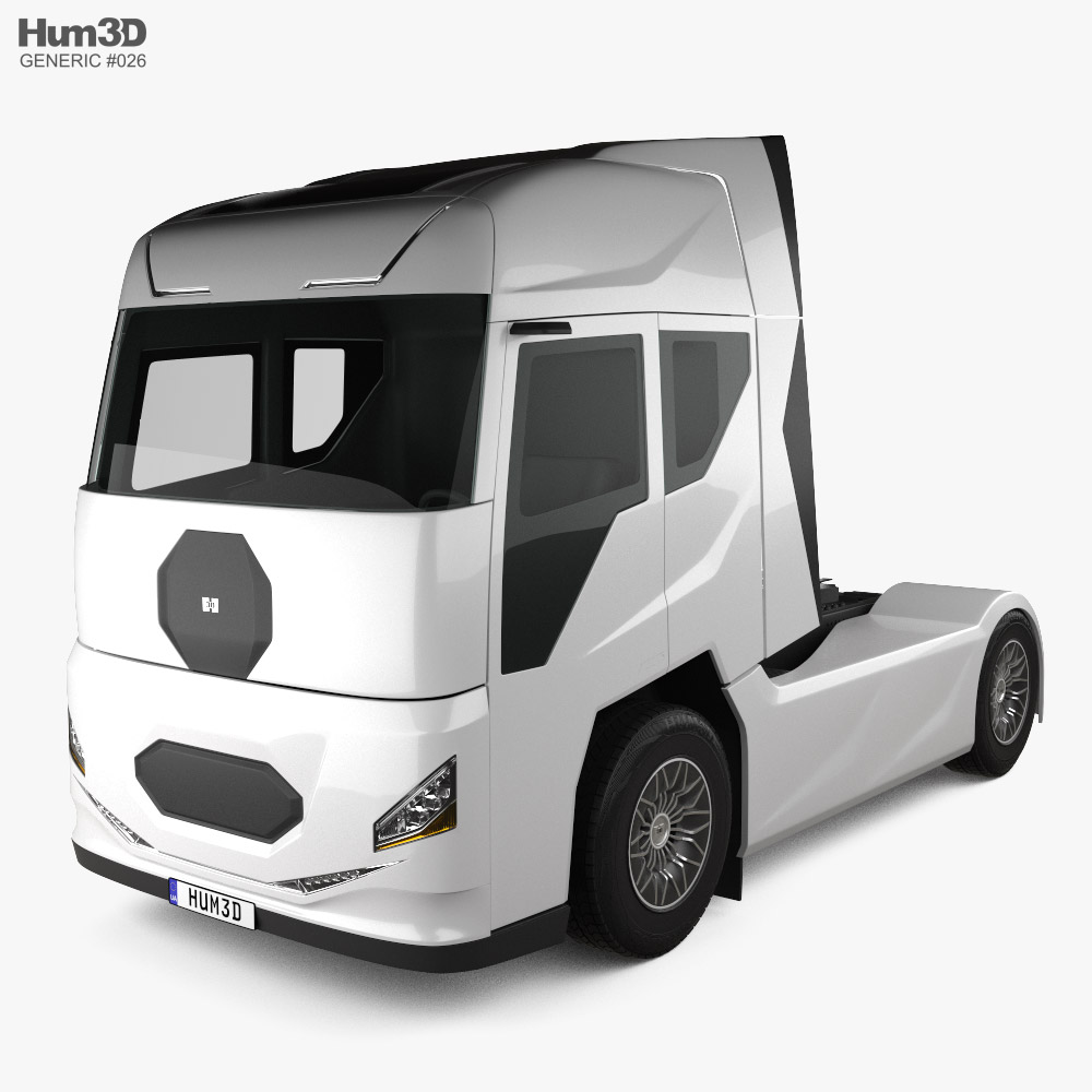 Genérico Electric Camión Tractor 2021 Modelo 3D