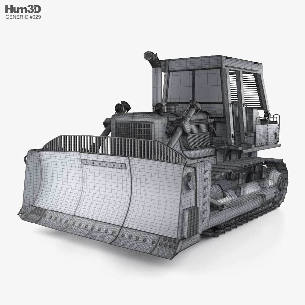 Bulldozer 3D model - Vehicles on Hum3D