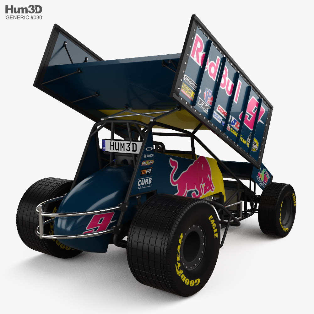 Sprint Car Red Bull 2011 3D model - Vehicles on Hum3D