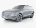 Genesis GV80 Concepto 2017 Modelo 3D clay render