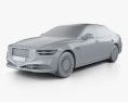 Genesis G90 2021 3d model clay render