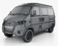 Gonow Minivan 2022 3D模型 wire render