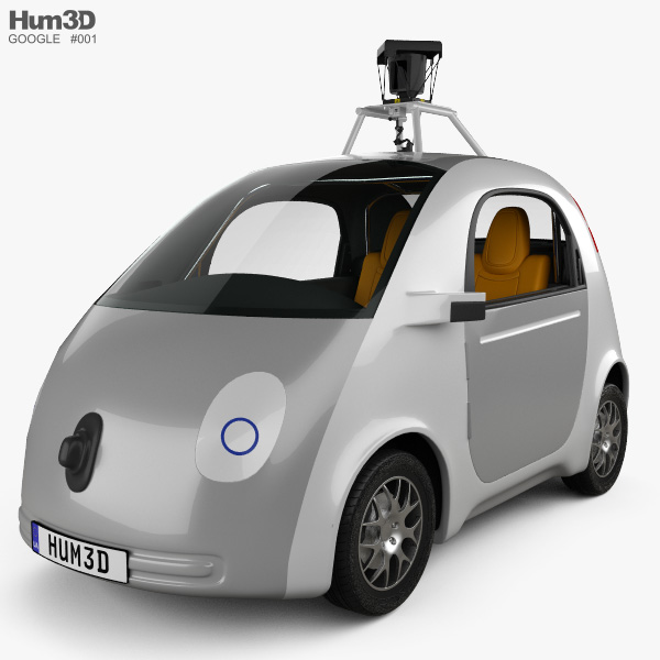 Google Self-Driving Car 2017 3Dモデル