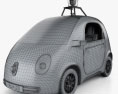 Google Self-Driving Car 2017 3d model wire render