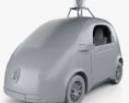 Google Self-Driving Car 2017 3d model clay render