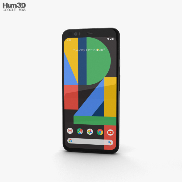 Google Pixel 4 Just Black 3D 모델 