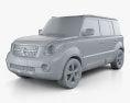 Great Wall Haval M2 2015 3D-Modell clay render