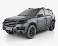 Great Wall Haval H8 2016 3D模型 wire render