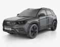 Great Wall Haval H6 2017 3D模型 wire render