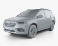 Great Wall Haval H6 2021 3d model clay render