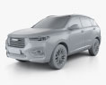 Great Wall Haval H6 with HQ interior 2021 3d model clay render