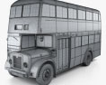 Guy Arab MkV LS17 Double-Decker Bus 1966 3d model wire render