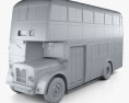 Guy Arab MkV LS17 Double-Decker Bus 1966 3d model clay render