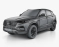 Hanteng X7 PHEV 2021 3d model wire render