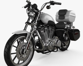 3D model of Harley-Davidson XL883L Polícia 2013
