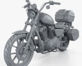 Harley-Davidson XL883L Polizia 2013 Modello 3D clay render