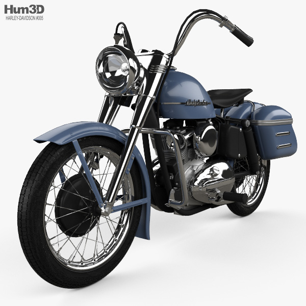 Harley-Davidson Model K 1953 3D model