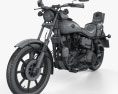 Harley-Davidson FXB Sturgis 1980 3Dモデル wire render
