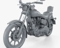 Harley-Davidson FXB Sturgis 1980 Modello 3D clay render