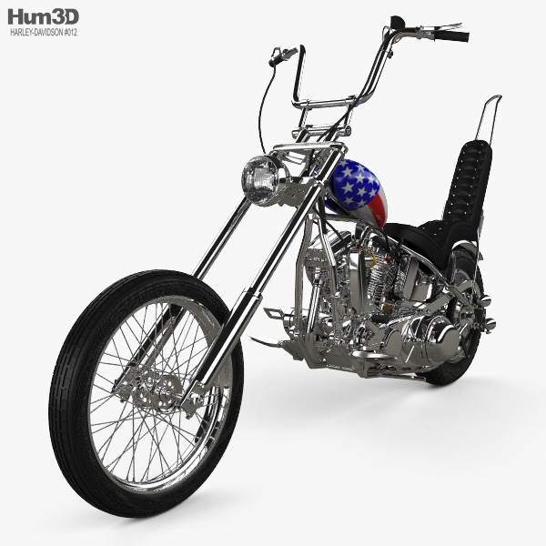 Harley-Davidson Easy Rider Captain America 1969 3D 모델 