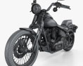 Harley-Davidson FXSTS Springer Softail with HQ dashboard 1988 Modelo 3D wire render