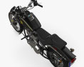 Harley-Davidson FXST Softail 1984 3D模型 顶视图
