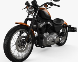 3D model of Harley-Davidson Sportster XL 1200 N Nightster 1986