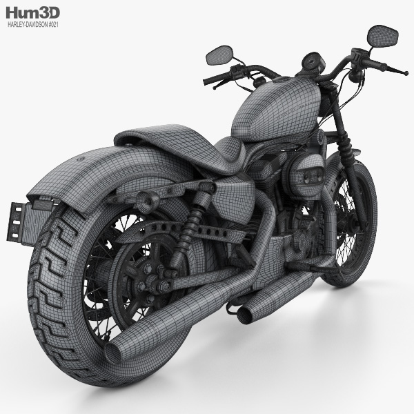 Harley Davidson Sportster Xl 1200 N Nightster 1986 3d Model Vehicles On Hum3d