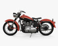 Harley-Davidson XL Sportster 1957 3d model side view