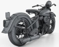 Harley-Davidson Panhead E F with HQ dashboard 1948 Modello 3D