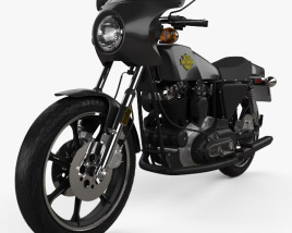 Harley-Davidson XLCR 1000 Cafe Racer 1977 3D model