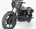 Harley-Davidson XLCR 1000 Cafe Racer 1977 3D-Modell wire render