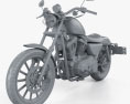 Harley-Davidson XLH 883 Sportster 2002 3d model clay render