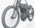 Harley-Davidson 11 K Racer 1915 3d model clay render