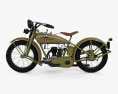 Harley-Davidson 26B 1926 3D-Modell Seitenansicht