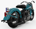 Harley-Davidson Panhead Hydra-Glide E F 1949 3D-Modell Rückansicht