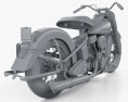 Harley-Davidson Panhead Hydra-Glide E F 1949 3D模型
