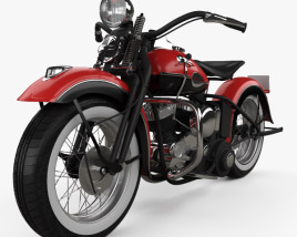3D model of Harley-Davidson 45 WL 1940
