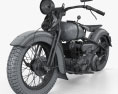 Harley-Davidson VL JD 1936 3d model wire render