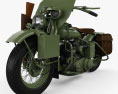 Harley-Davidson WLA 1941 US Army Motorcycle 3d model