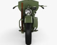 Harley-Davidson WLA 1941 US Army Motorcycle 3D-Modell Vorderansicht